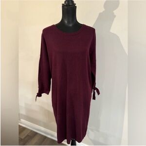 Cynthia Rowley Women’s Elegant Burgundy 3/4 Sleeve Mini Dress L